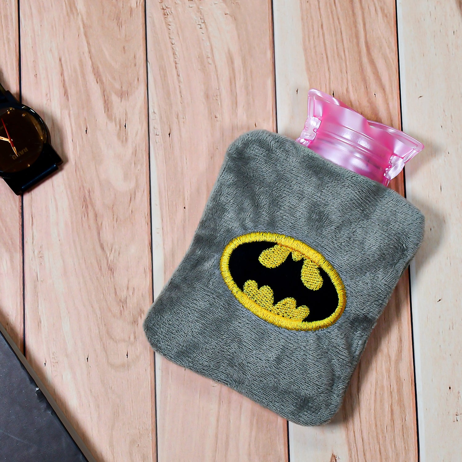 6505 Batman Small Hot Water Bag With Cover For Pain Relief Neck Shoulder Pain And Hand Feet Warmer Menstrual Cramps. 6505 Batman Small Hot Water Bag With Cover For Pain Relief Neck Shoulder Pain And Hand Feet Warmer Menstrual Cramps.